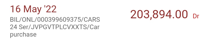 dpanchal23's tweet photo. @cars24india I have purchased car from you on 16th May and paid by internet banking through ICICI. I had been said to get 5% cashback if paid through ICICI within 90 days. It's been more than 25 days above the given 90 days period. I have not still received my cashback.7990382279 https://t.co/Xac2wO93Sp