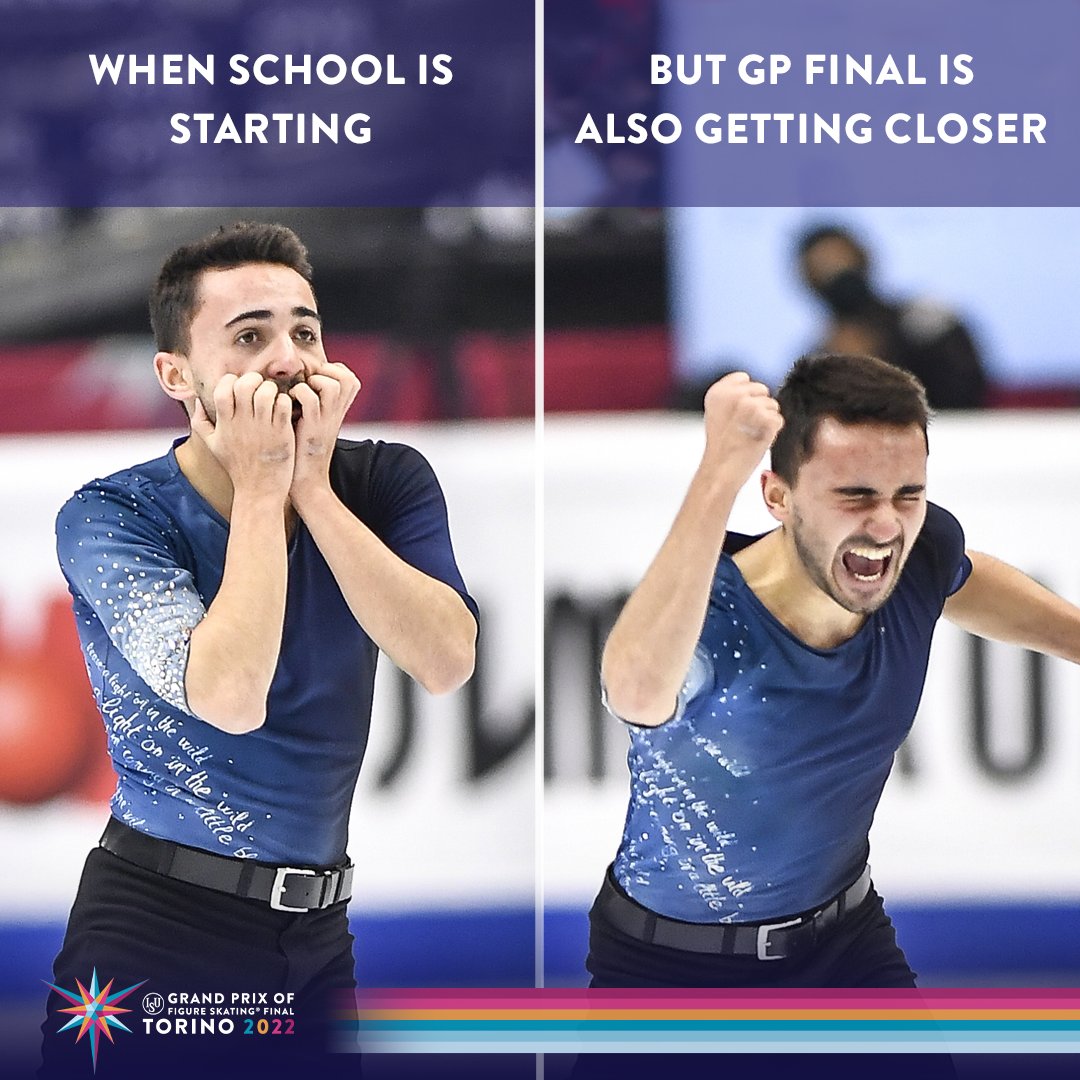 gpfinal22's tweet photo. In Italy, for many young figure skaters and their peers, it's time to get back to school...🎒😬
But don't worry guys, this means the #GPFinal22 is getting closer  ⛸️😉

#GPFTorino2022 #GPFigure https://t.co/nSxlY3BWRU