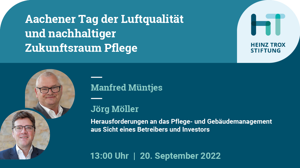 „Bleibt modernes und bezahlbares Leben und Wohnen in einer Seniorenimmobilie eine Illusion? Derzeit sind Seniorenimmobilien technisch überaltert und werden nicht nach den Anforderungen der Bewohner:innen gebaut.“

#ZukunftsraumPflege neu denken.
heinz-trox-foundation.com/zukunftsraum-p…