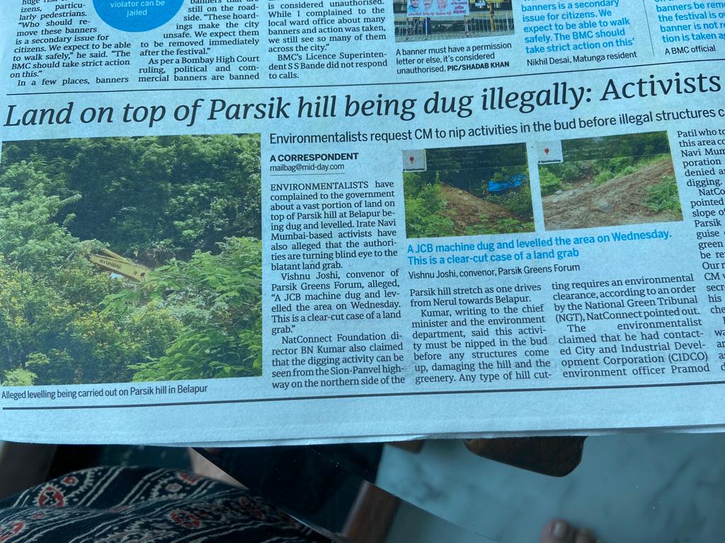 ChandraSulekha's tweet photo. @CIDCO_Ltd @natconnectnow @Navimumpolice @NMMCCommr 
STOP illegal digging of Parsik Hill https://t.co/KULiOt1BsS