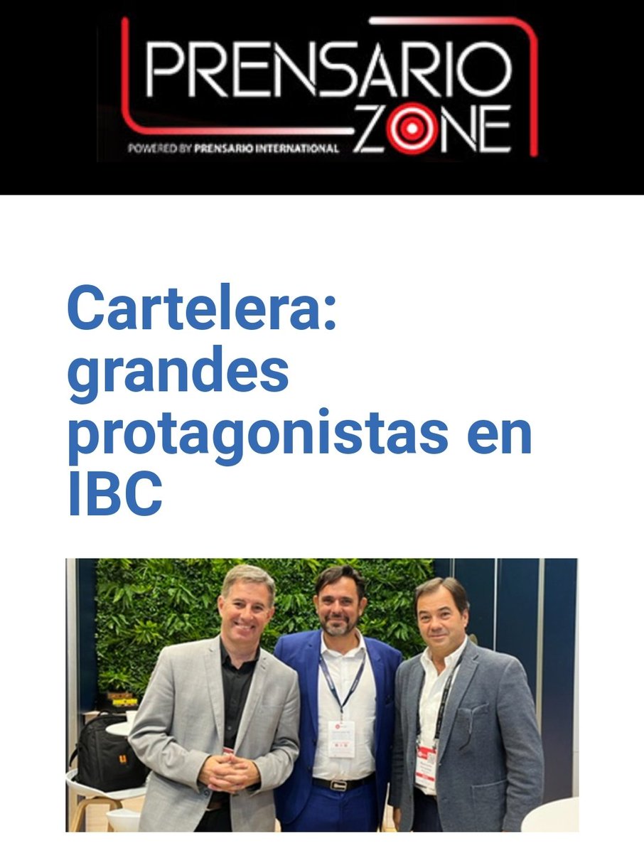 miradatv's tweet photo. Don't miss our CEO @jlvazquez on the cover of @prensario 📰, catching up on the TV #techtrends at #IBC2022. Want to join the conversation? We're waiting for you at stand 1.D55 with the latest for video services 📺 https://t.co/TX3QOQaZzn