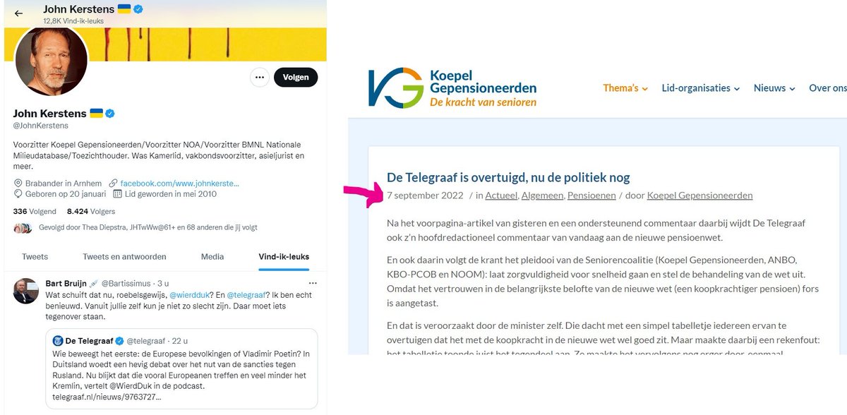 Oud-Tweede-Kamerlid vd PvdA (en complotdenker) Johan Kerstens werkt mee aan de leugen dat de Telegraaf wordt betaald door het Kremlin voor gunstige berichtgeving. Diezelfde Kerstens die voorzitter is van de club <a href="/koepel_gep/">Koepel Gepensioneerden</a> die een paar dagen eerder de Telegraaf wél nodig had.