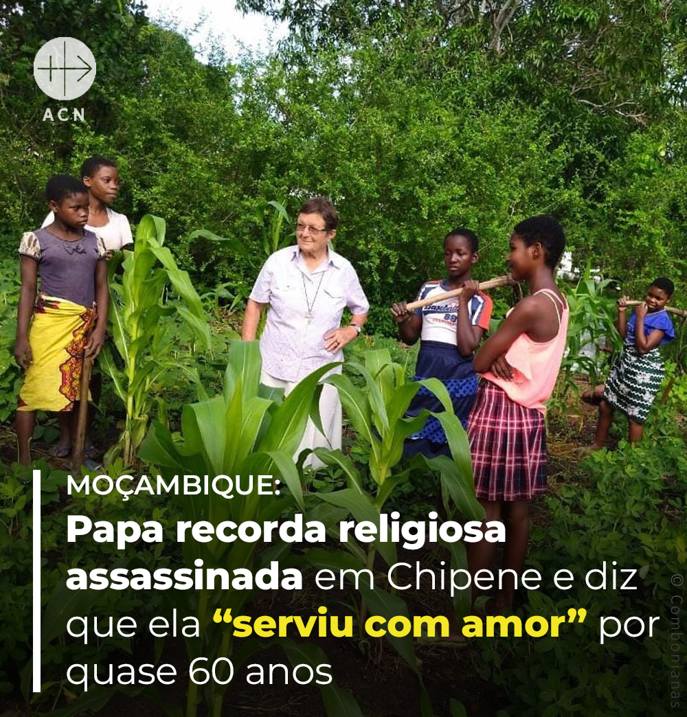 FundacaoAIS's tweet photo. #Moçambique 🇲🇿 O Papa Francisco lembrou ontem, no Vaticano, a religiosa italiana assassinada por terroristas na passada terça-feira, dia 6 de Setembro, durante um violento ataque à missão comboniana de #Chipene, na Diocese de #Nacala 👉 https://t.co/3FiziLDDUe https://t.co/lKaP5IEtEg