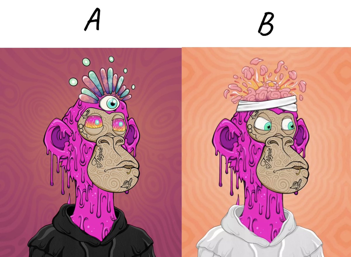 CryptochildNFT's tweet image. A vs B? Choose 1 😎
