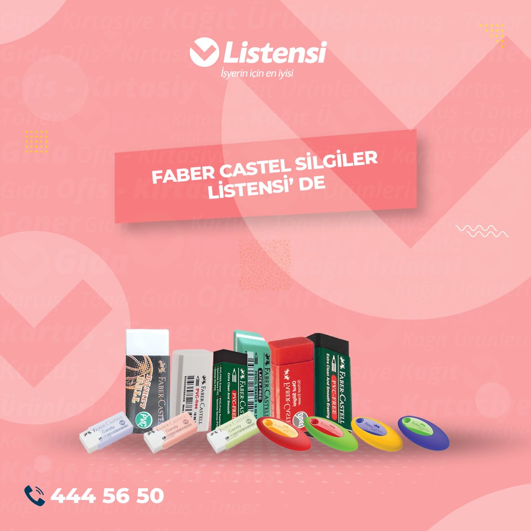 Listensicom's tweet photo. Hatasız bir okul yılı için
Faber Castel silgiler Listensi' de! 😊

#listensi #fabercastel #fabercastelsilgi #silgi #kırtasiye #okul https://t.co/NdCD0XwC0Z