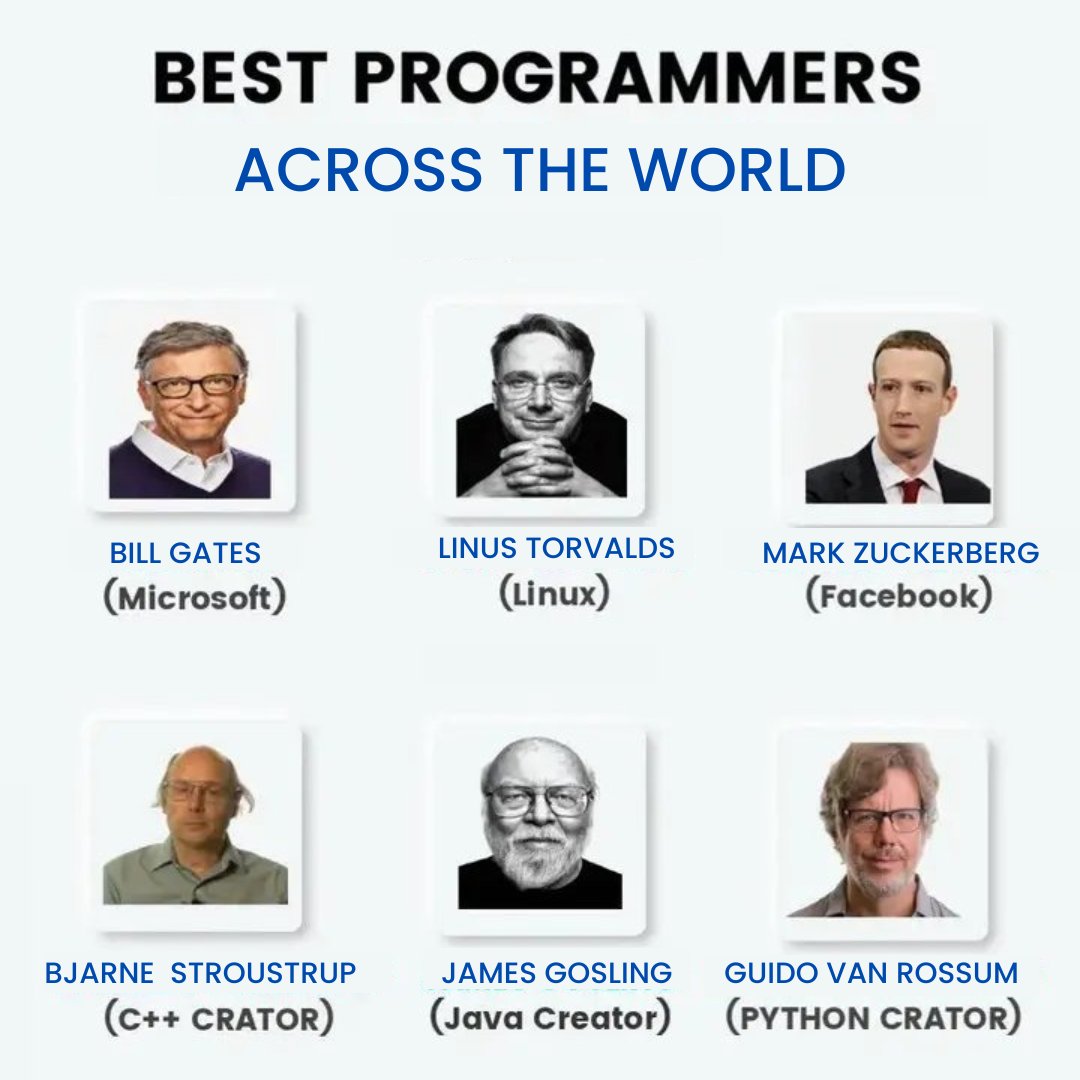 ExrResearch's tweet image. The World's Best Programmers :
.
.
#webdesign #webdevelolment #webdeveloper #javascript #python #django #reactjs #angularjs #nodejs #hacking #hacker #softwareengineer #softwaredeveloper #programming  #coding #frontend #backend #programmer  #bootstrap #tailwind
