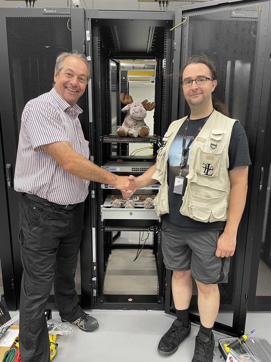 FAELIX (@faelix) on Twitter photo Last week was exciting, packed with big developments. We are the first customers in <a href="/Equinix/">Equinix, Inc.</a> #MA5! @EquinixUK site lead Tony welcomed <a href="/maznu/">Marek Isalski has stopped using this hellsite</a> to the new facility. And of course we were photobombed by our mascot the <a href="/NetworkMoose/">Network Moose</a>. Last week was exciting, packed with big developments. We are the first customers in <a href="/Equinix/">Equinix, Inc.</a> #MA5! @EquinixUK site lead Tony welcomed <a href="/maznu/">Marek Isalski has stopped using this hellsite</a> to the new facility. And of course we were photobombed by our mascot the <a href="/NetworkMoose/">Network Moose</a>.