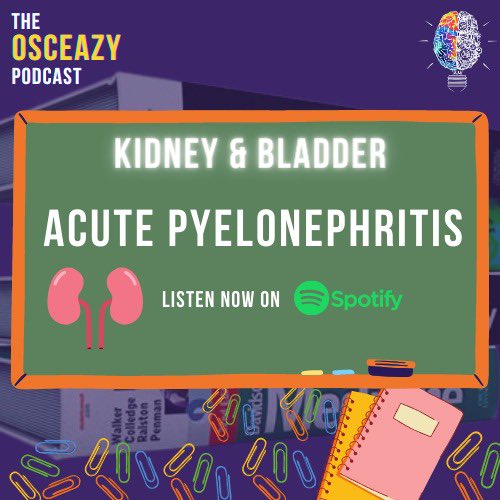 osceazymedia's tweet photo. 📢EPISODE 2 OUT NOW📢

Got spare 10 minutes? Head over to Spotify now for the latest episode of our podcast covering Acute Pyelonephritis! 

Link in bio 👀 #medicaleducation #podcast #osceazy #kidney #bladder https://t.co/obv7UfXkj7