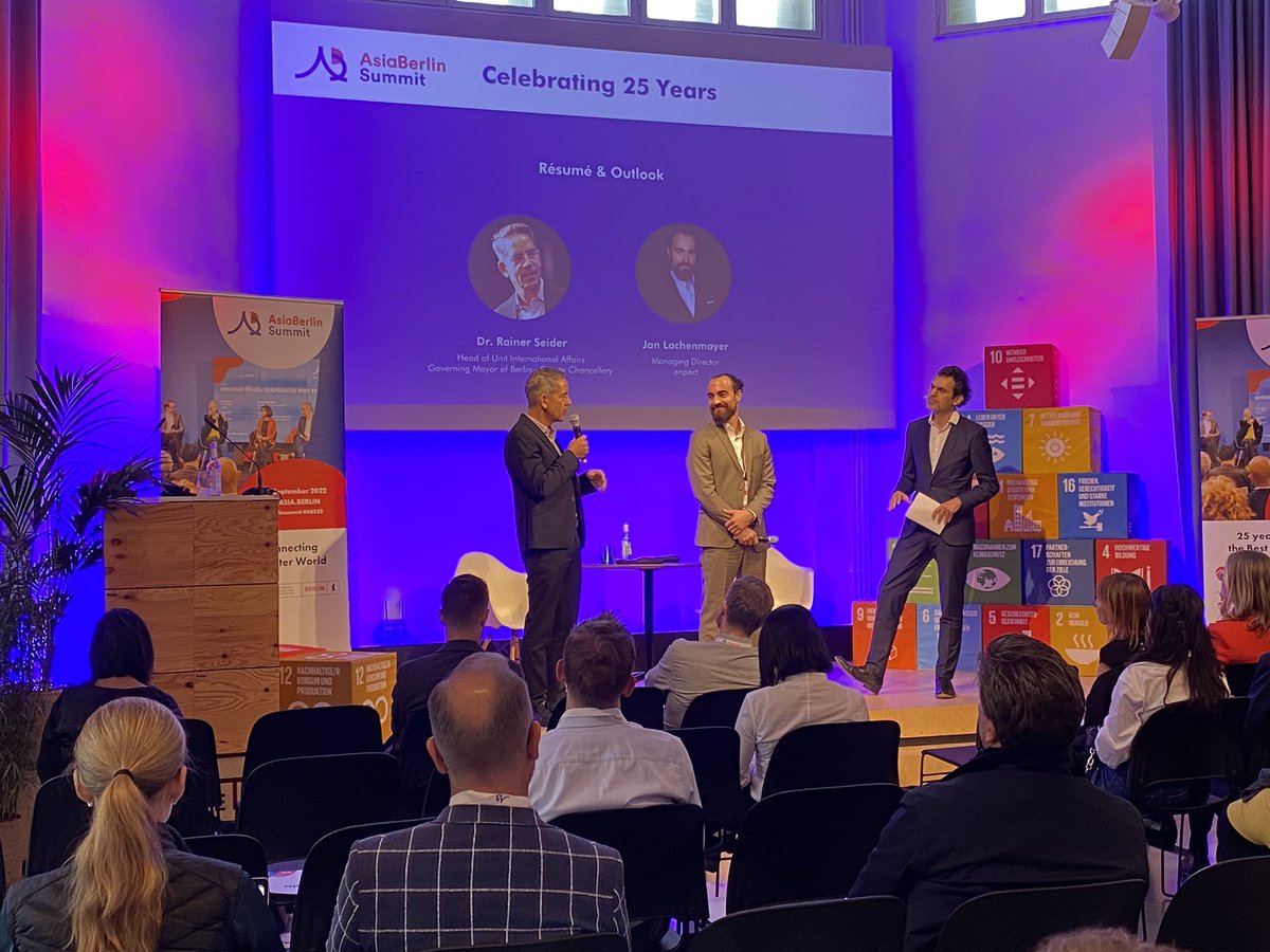 enpactorg's tweet photo. Dr. Rainer Seider, Berlin Chancellery,  introduces what sets this AsiaBerlin Summit, in its 25 anniversary, apart in terms of its focus on #SDG2030, and its interactive nature that invites people to connect more, network more and make things happen. 

@Berlin_Asia #ABS22 https://t.co/1fNHBdaYFW