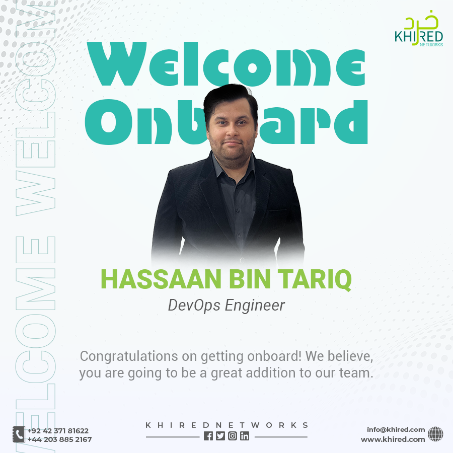 KhiredNetworks's tweet photo. It's always amazing to have young, fresh, and talented new individuals at your workplace. The office welcomes Hasan Bin Tariq today with open arms to be a part of our strong DevOps team.
#Work #KhiredNetworks #software #Team #deveops #deveopsengineer https://t.co/pex1kAjueR