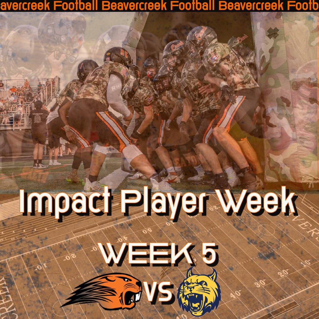 Beavercreek_FB's tweet photo. #BuildTheDam 🪵🦫 #BeatSpringfield #ImpactPlayerWeek 🧡🖤 https://t.co/Vwi6AByVsh