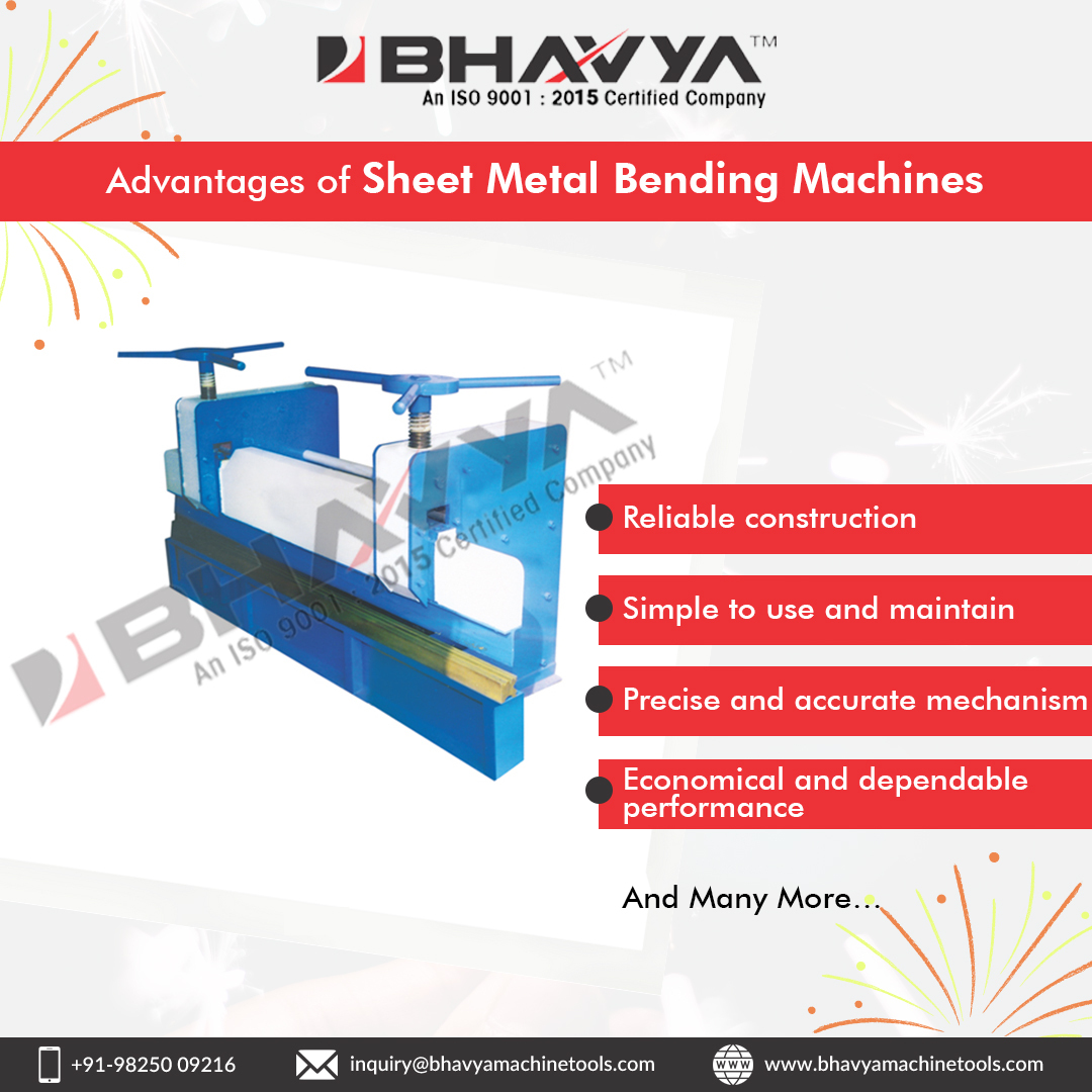 machinery_tools's tweet image. #SheetMetalBendingMachine is used to make a variety of shapes, and has advantages like reliable construction, simple to use and maintain, precise and accurate mechanism, economical and dependable performance. 
For more details, visit us at bhavyamachinetools.com/products/metal…

#bhavyamachine