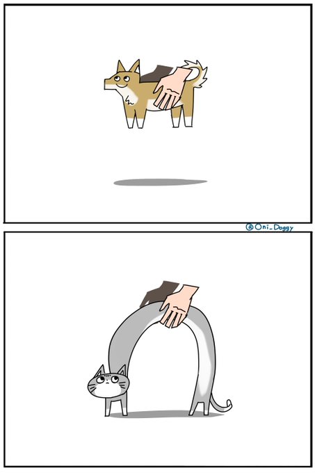犬と猫の違いのやつ、私も描いた。 