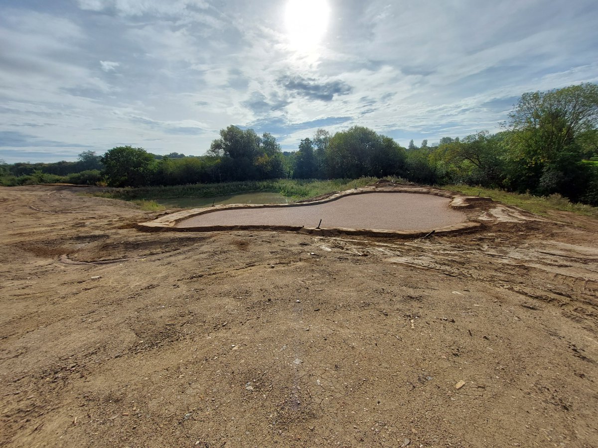 Steve Ritson's latest junior golf course is now shaping up nicely and should be seeded in the next few weeks. Still need to fill the pond but the waters are already clearing to a lovely blue-green colour. #steveritsongolfarchitect #golfcoursearchitect  #juniorgolfcourse