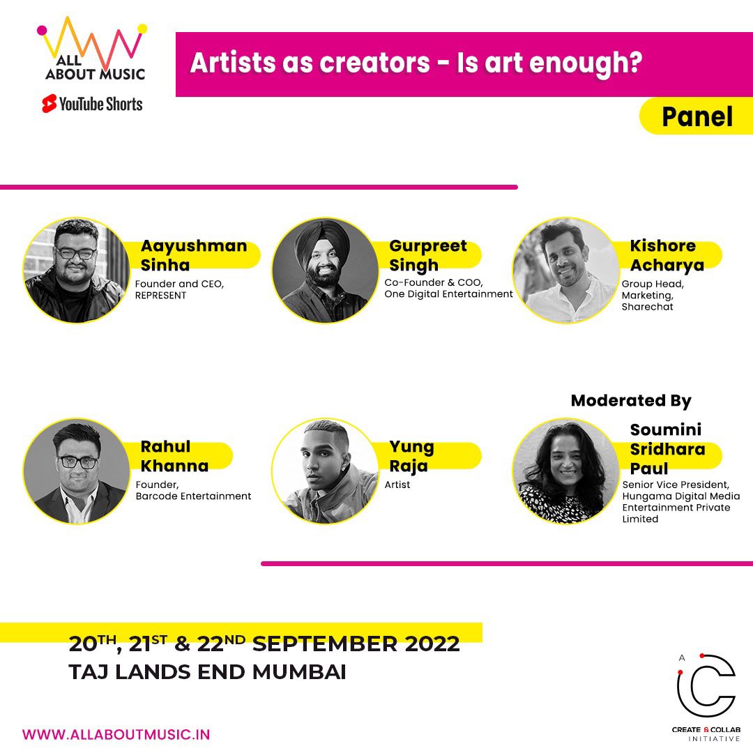 allaboutmusicin's tweet photo. To help make your career soar, sometimes just art may or may not be enough. Be a part of this panel discussion where our esteemed speakers break down the conundrum.
Come join us at AAM'22! https://t.co/7Y5vItqB9O
#MusicBiz #MusicBusiness #MusicBusinessTips #CreateandCollab https://t.co/0U9EoH2RCB