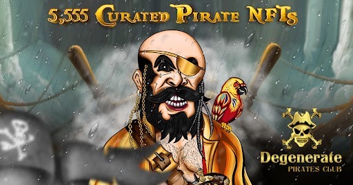 DGPirateClub's tweet photo. Hola NFT enthusiasts!
Degenerate Pirate Club is a unique, artful, and meticulously crafted collection of 5,555 curated NFTs featuring rugged pirates.
A perfect treat for sea raiders and pirate admirers!
Check out https://t.co/iS0mGPlpV4 today!

#nft #NFTCommunity #Blockchain https://t.co/w4O1SpEqpS