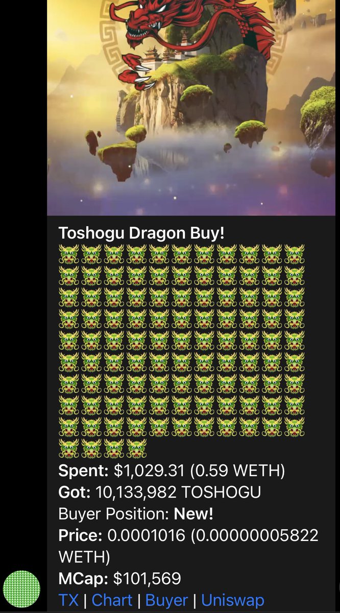 ToshoguDragon's tweet photo. #TOSHOGU ON TOP OF THE DRAGON LIST TOKEN ON ETH NOW 🔥🔥🔥
https://t.co/GemJ644Uix https://t.co/MpTaa5NgH6