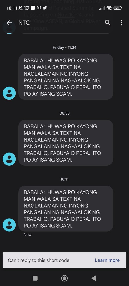 bobreyes's tweet photo. Hay naku, NTC!
#SMS #SMSSPAM #SPAM https://t.co/HxbTZI2o0z