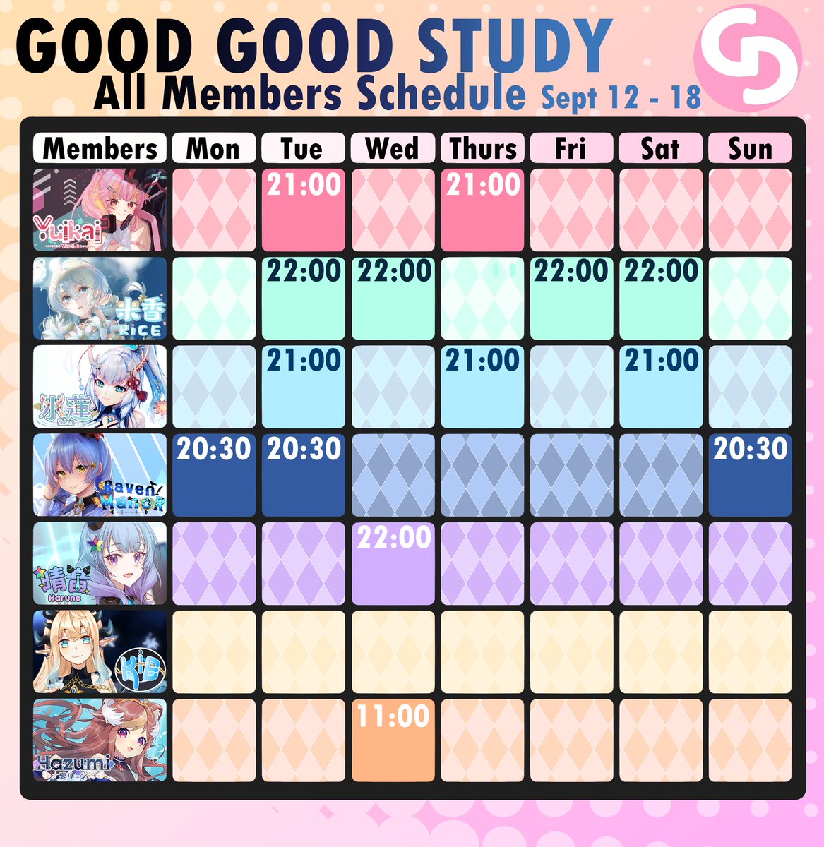 GGSVtb's tweet photo. Member schedule on Bilibili this week!
their bilibili page is on https://t.co/PIbk2SwYnX

All times are China time :D UTC +8 https://t.co/Fg7OQBZ5Sh