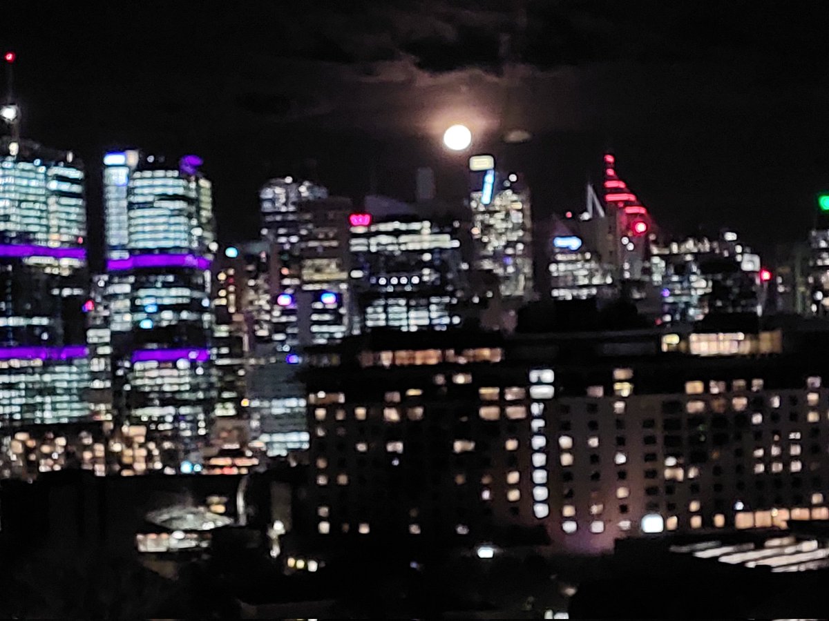 Waning Gibbous over Sydney tonight.