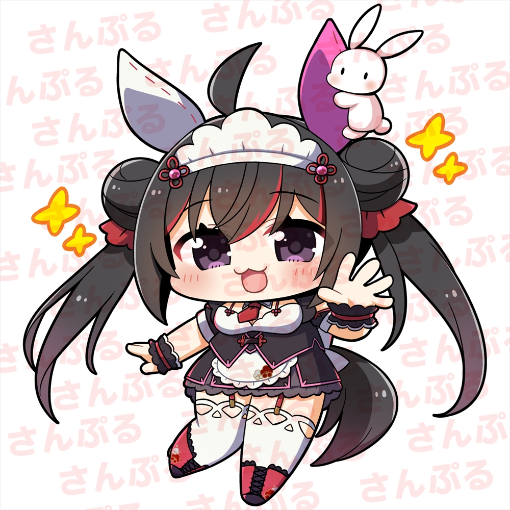 「【お知らせ】 Lapis Liveの二兎ちゃん さま()のちびキャライラストを描」|まりまりも🟢のイラスト