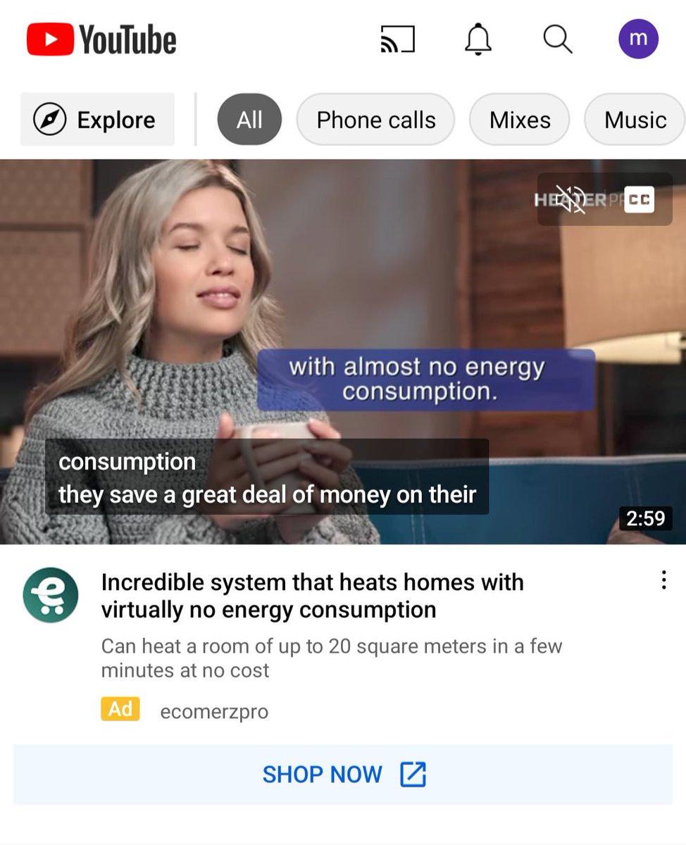 mellowmark's tweet photo. @paullewismoney Dodgy companies taking advantage of people - this ad is being run on YouTube (owned by Google). Makes the ridiculous claim that it heats a room "at no cost". Testimonial pictures are stock photos.
Trustpilot reviews are terrible.
@WhichUK #ecom7
https://t.co/TlDDpIT00z https://t.co/cUX4QSFzoF