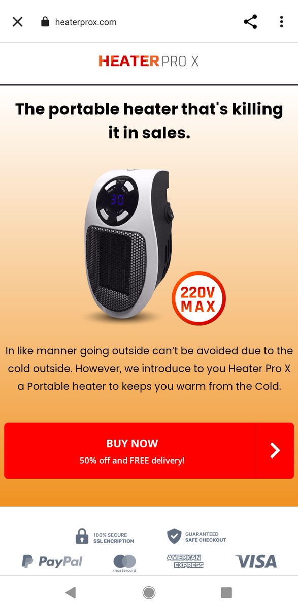 mellowmark's tweet photo. @paullewismoney Dodgy companies taking advantage of people - this ad is being run on YouTube (owned by Google). Makes the ridiculous claim that it heats a room "at no cost". Testimonial pictures are stock photos.
Trustpilot reviews are terrible.
@WhichUK #ecom7
https://t.co/TlDDpIT00z https://t.co/cUX4QSFzoF