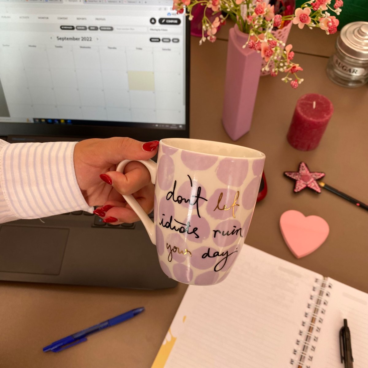 MyDigitalEgo's tweet image. In honour of #NationalEncouragementDay we are showing you our favourite office cup and sending you with a very ✨encouraging✨ message and that is to not let idiots ruin your day 🌞You will never please everyone, so just try your best and know that you&apos;re capable of greatness 🌟