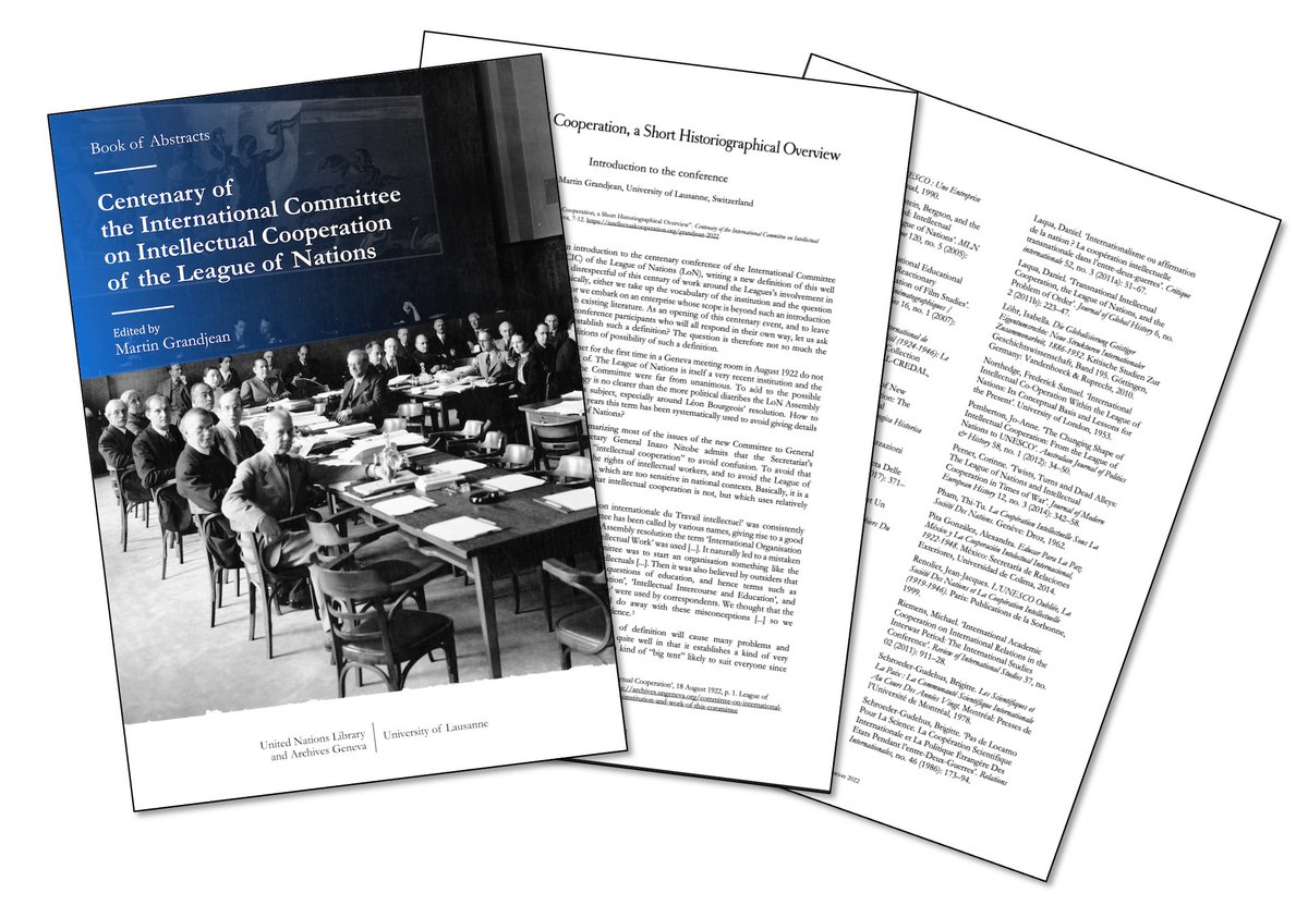The Book of Abstracts of the #IntellectualCooperation Conference is now online (94p.): intellectualcooperation.org/book-of-abstra… History of the #LeagueofNations in the making! 🤩