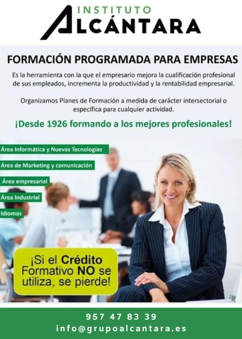 IAFormacion's tweet photo. Sácale el máximo partido a la formación para tu empresa. 100% bonificable para trabajadores.
#formacionempresas #teleformacion https://t.co/WyHtGx7S9W