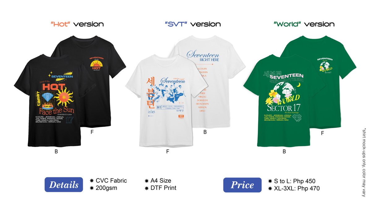 stillhues's tweet photo. Seventeen inspired shirts by @stillhues ✹
-DOO and DOP: September 18, 2022
-shipping before concert!
-Check the form for more details♡

➤form: https://t.co/Hxr8ZZ0tRA

[wts lfb seventeen svt ph be the sun mnl betsmnl] https://t.co/fRVLcnXuEW