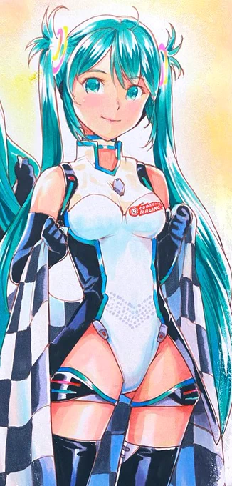 おつかレーシングミクさん¶(⁄•˅̮•∖)⁋ノファストラップでお家に帰りまーす〜 