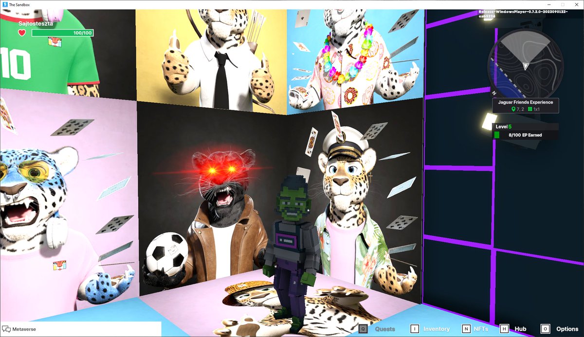 Raynest123's tweet photo. @TheSandboxGame @jagfriends_nft I just finished my quest on @jagfriends_nft experience on the #sandboxalphaS3 for a chance to win a Season 3 Alpha Pass! Here I am in Legendaries Room, check out my screenshot!

#jaguarfriends https://t.co/pZ6x3xXwC1