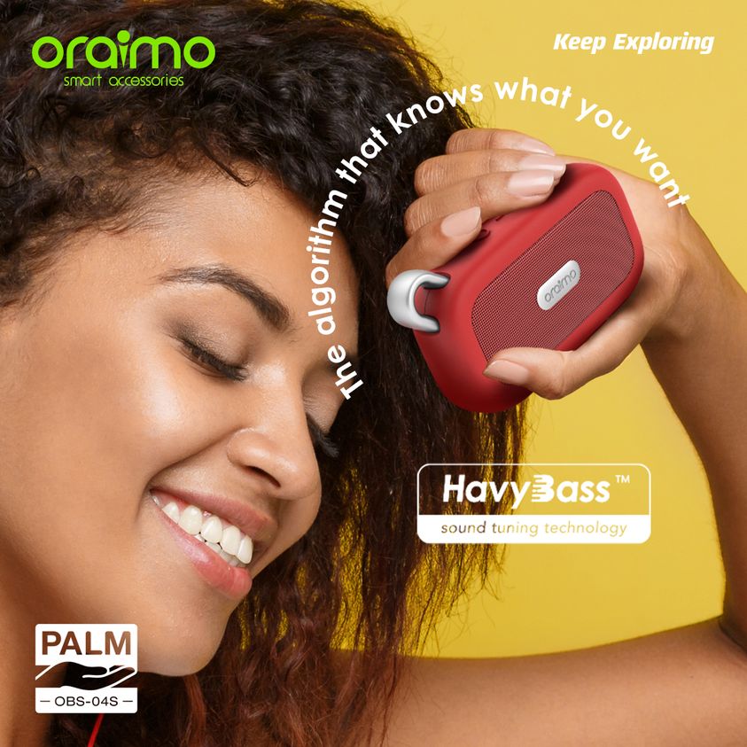 OraimoPakistan's tweet photo. Take you music where ever you go with Oraimo Palm Portable Speaker. Now with the innovative HavyBass™ algorithm, hear your favorite beats like never before.

For just Rs.3,175 only

Shop Now: https://t.co/wzItAMVzgr

#OraimoPakistan #OraimoSmartAccessories #TrendyGadgets #Palm https://t.co/VAdURxgukx