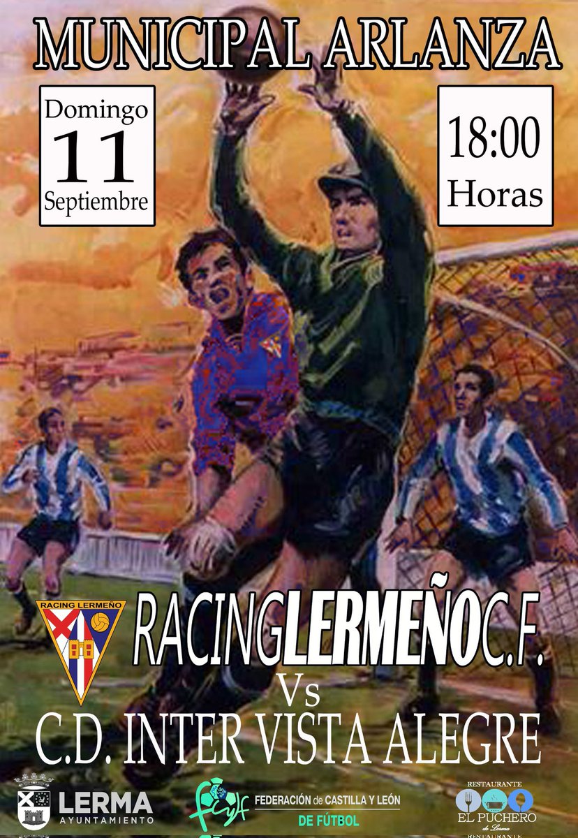 DannyLast's tweet photo. Went hiking in &amp; around Lerma near Burgos this morning. Lovely place and their football team Racing Lermeño Club de Fútbol (@_racinglermeno_ ) are match day poster champions: https://t.co/CKDDJaYdab