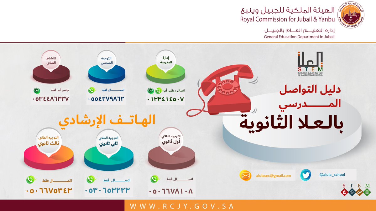 دليل التواصل المدرسي بـ #العلا_الثانوية .