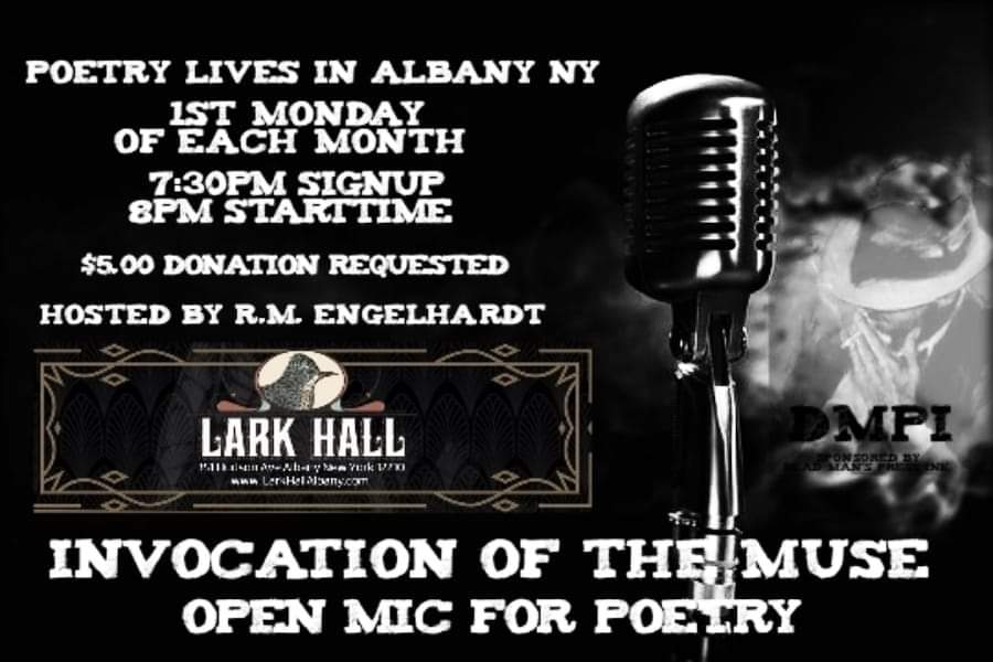TONIGHT! 

Invocation Of The Muse, and open mic for poets returns! 

Doors open and sign up begins at 7:30PM

Feel free to make a donation in advance at the link below! 
eventbrite.com/e/invocation-o…

#larkhall #larkhallalbany #albanyny #invocationofthemuse #openmicnight #poetry