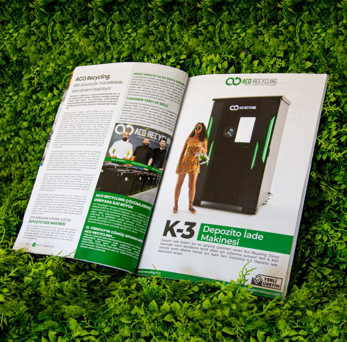 AcoRecycling's tweet image. %100 yerli üretim &amp;amp; yazılıma sahip, çevreye ve ekonomiye katkıda bulunan Depozito İade Makinelerimizle (DİM) 🔗 Geri Dönüşüm Ekonomisi Dergisinde yer almanın mutluluğunu sizlerle paylaşmaktan gurur duyuyoruz!

#K3DepozitoİadeMakinesi #K3SmartReverseVendingMachine #DİM