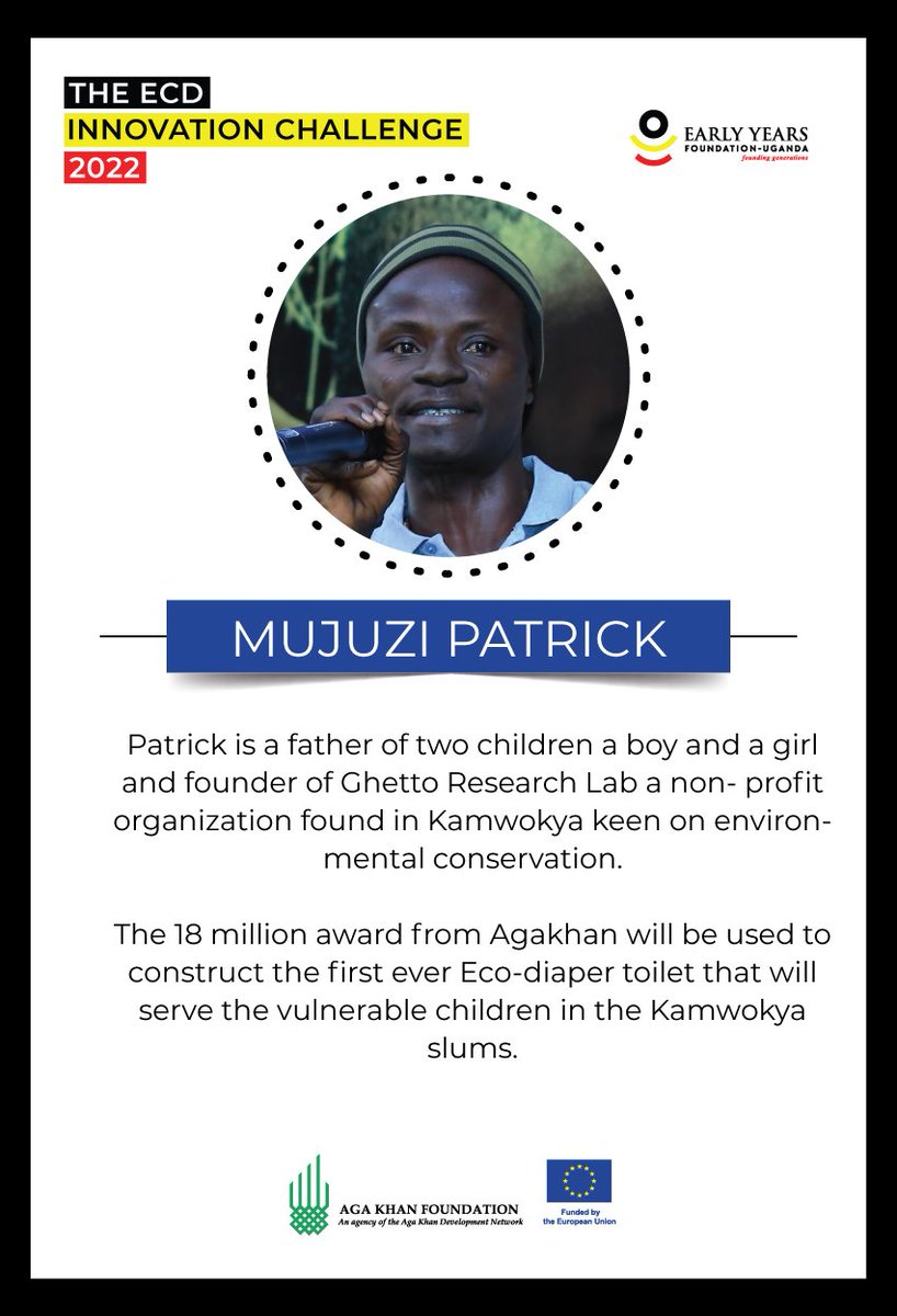 EYFUganda's tweet photo. #MeetTheInnovators🤗
@MujuziPatrick3 from the Ghetto Research Lab participated in the #ECDInnovationChallenge a Covid-19 response project courtesy of the funding received by #EYFU from @EUinUG through @AKF_EA
#BusinessGrowth
#ECDInnovationChallenge2022
#FoundingGenerations
#EYF https://t.co/6sIX8QfHAr