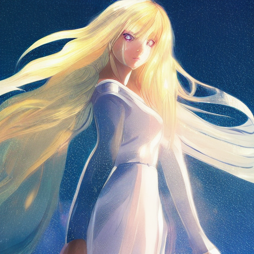 「"a beautiful Gundam with blonde wavy lon」|薮原圭人のイラスト