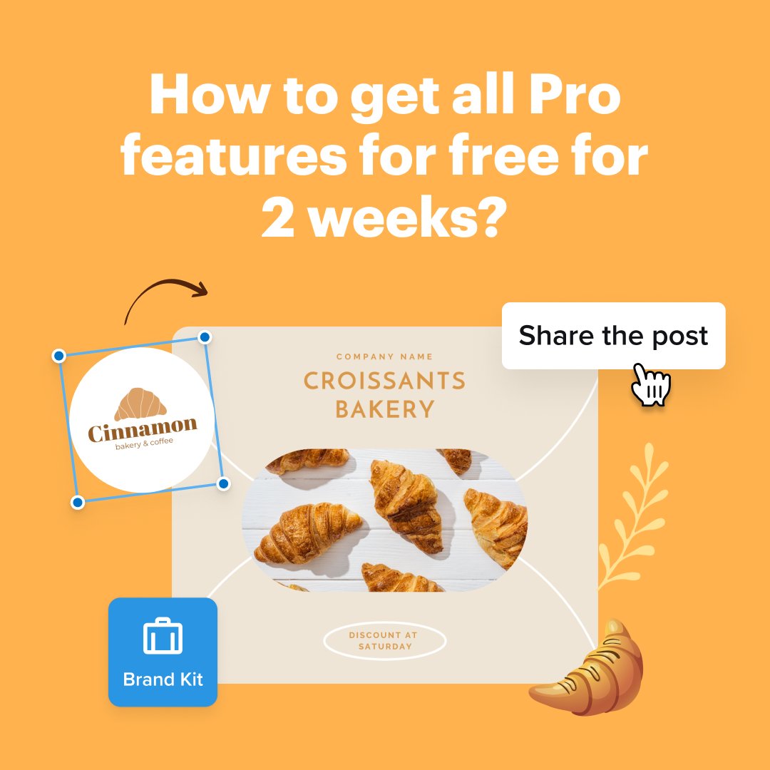 Try VistaCreate Pro for free, activate a 14-day trial! Go to your VistaCreate Account Settings – Subscriptions or follow the link to unlock all Pro features including resize, a larger library of creative assets, version history, sticker maker, and more: bit.ly/3RAy58A