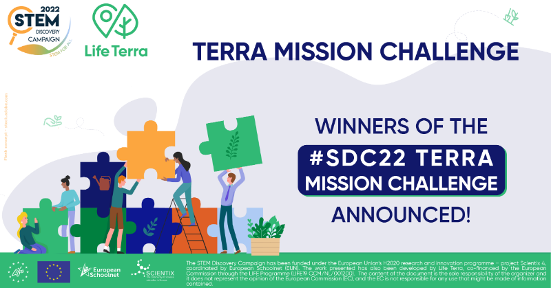 scientix_eu's tweet photo. Have a 👀 at the winners of the #SDC22 #TerraMissionChallenge!
🌱In the #competition teachers submitted #LearningScenarios, #blogs and brainstormed around #sustainability
➡️For more info visit: