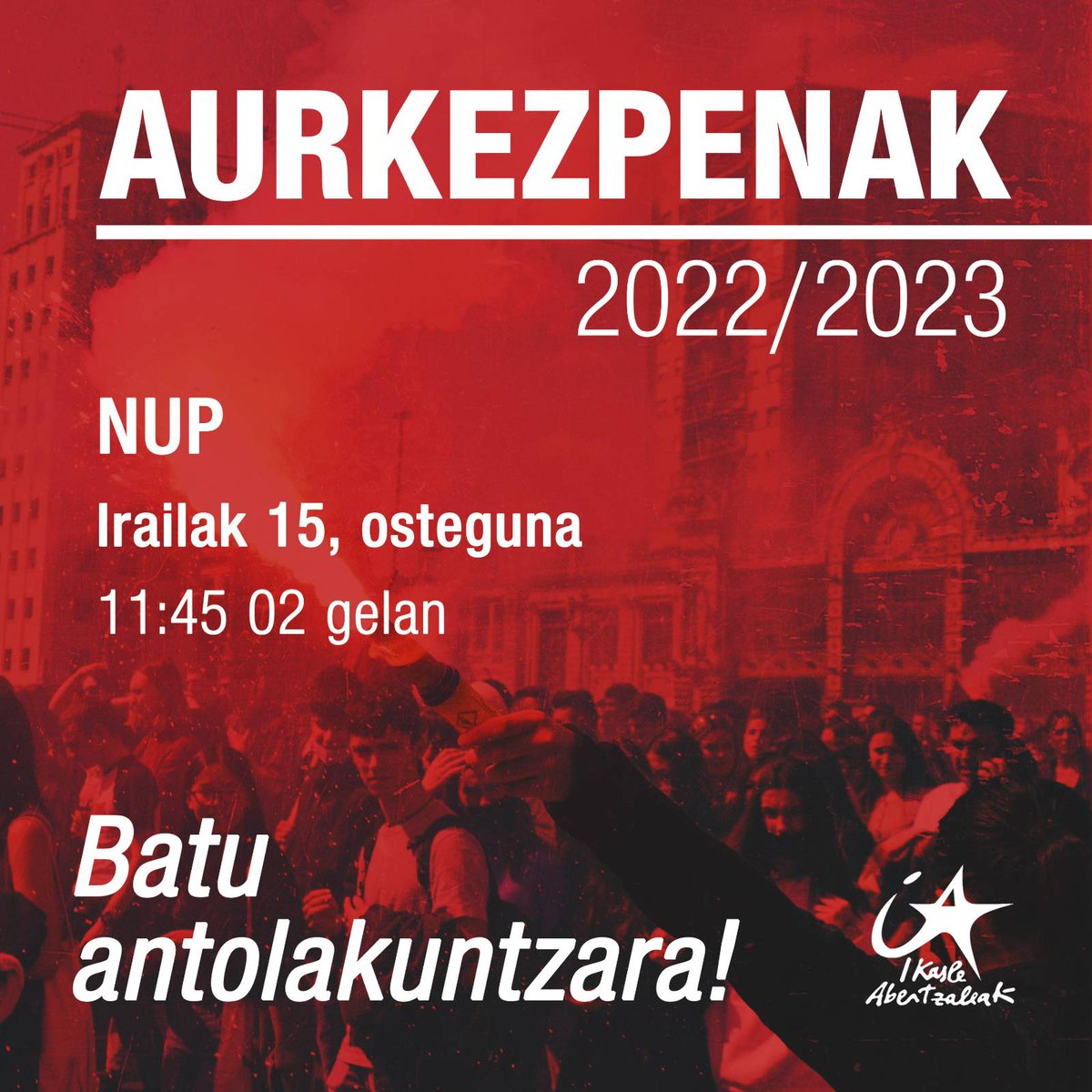 IA_nup's tweet photo. Ezin izan bazinen pasaden asteko aurkezpenera etorri, beste aukera bat daukazu!

📅irailak 15
⏰ 11:45 
📍02. gelan https://t.co/uXxXX5Oio2