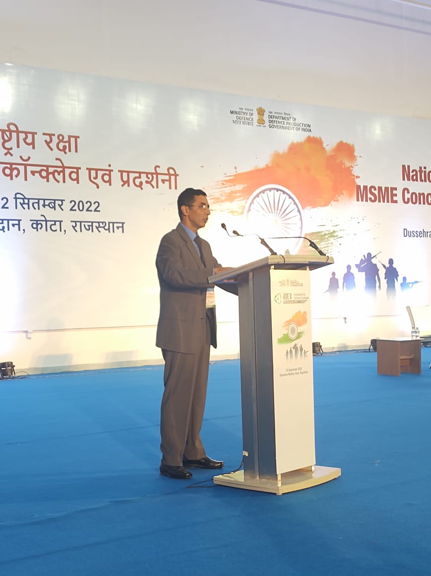 India_iDEX's tweet photo. Vision of iDEX was presented at the #NationalDefenceConclave today!
📍Kota, Rajasthan
@vivekvirmani5 while addressing the audience said "The aim of #iDEX is not only prototype development but also getting it procured through #ArmedForces."
@DefProdnIndia @sjaju1 @SIDMIndia https://t.co/dFiWDQs814