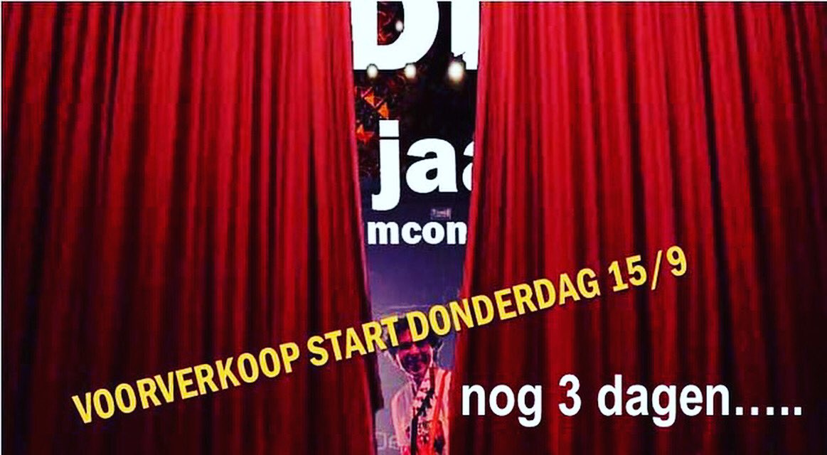 T is bijna zover, het aftellen is begonnen! Nog 3 dagen en de voorverkoop van ons 35 jarig jubileumconcert gaat starten! Wees op tijd, vorige 2 jubileumconcerten (25 en 30 jaar) waren in mum van tijd uitverkocht!