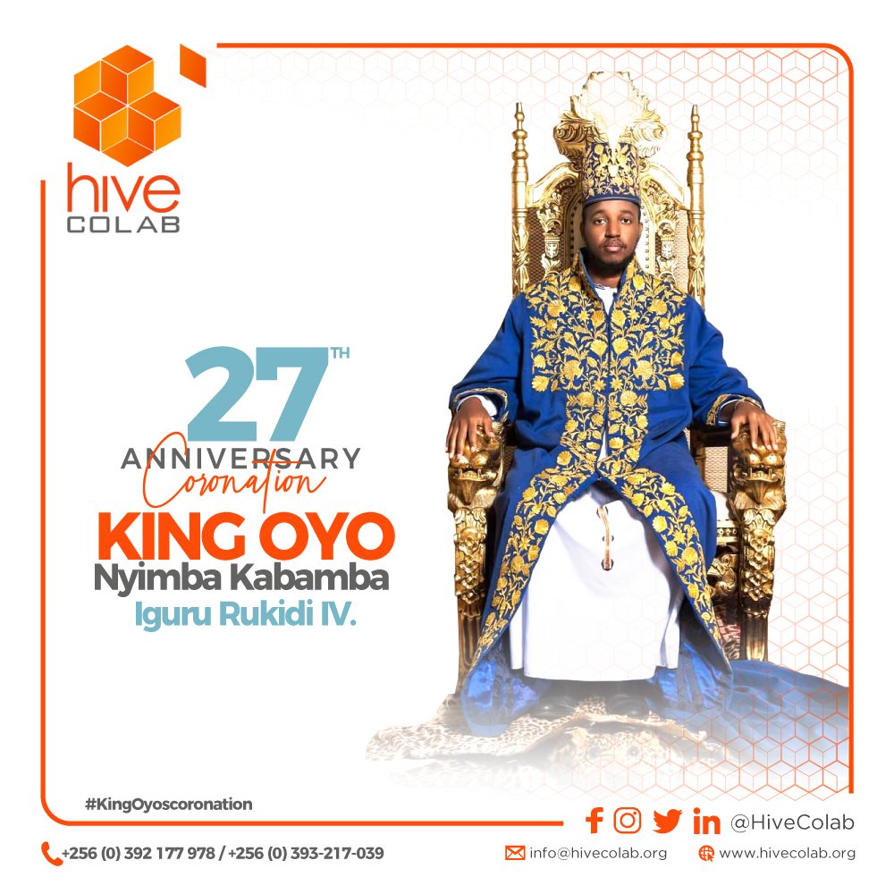 HiveColabMbra's tweet image. Hive Colab would like to join the people of Tooro Kingdom and King Oyo Nyimba Iguru Rukidi IV upon their 27th Coronation Anniversary today. Happy Coronation Anniversary. #HiveColab