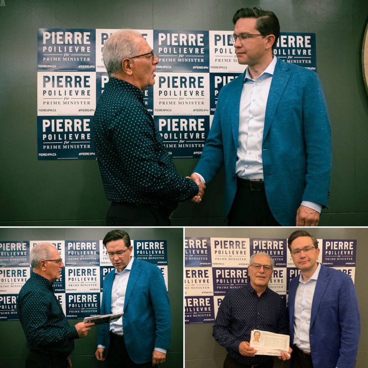 #مهم گزارش دیدار پیر پویلیور، رهبر جدید حزب محافظه‌کار کانادا با یکی از فعالان ایرانی برانداز و مشروطه‌خواه، جناب موری صفی: جناب صفی در این دیدار از ایشان خواست تا از آزادیخواهان ایرانی حمایت کند. پیر پویلیور رقیب جاستین ترودو (چپ‌گرای افراطی) است.
<a href="/morrysafi/">Morry 🦁🌞</a> 💛 <a href="/PierrePoilievre/">Pierre Poilievre</a>