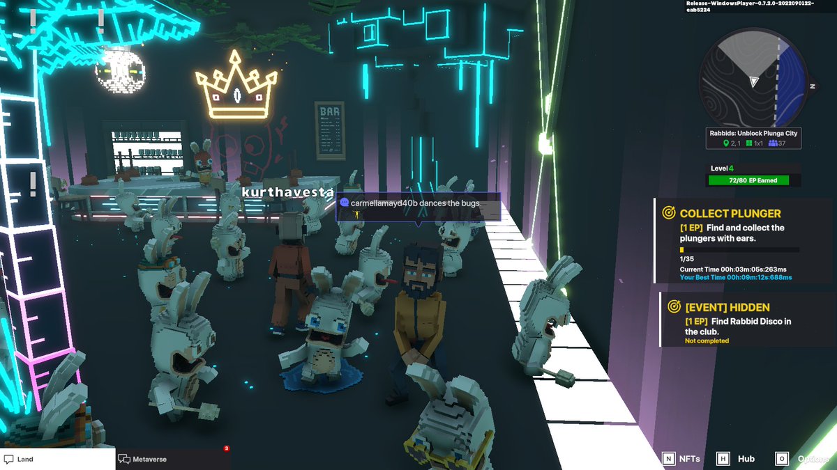 NBobbi62's tweet photo. @TheSandboxGame @RabbidsOfficial I just participated in the #SandboxAlphaS3Giveaway for a chance to win 500 SAND! Found the Disco Rabbid, check out my screenshot below!
👇 https://t.co/dvuv7dYjtL