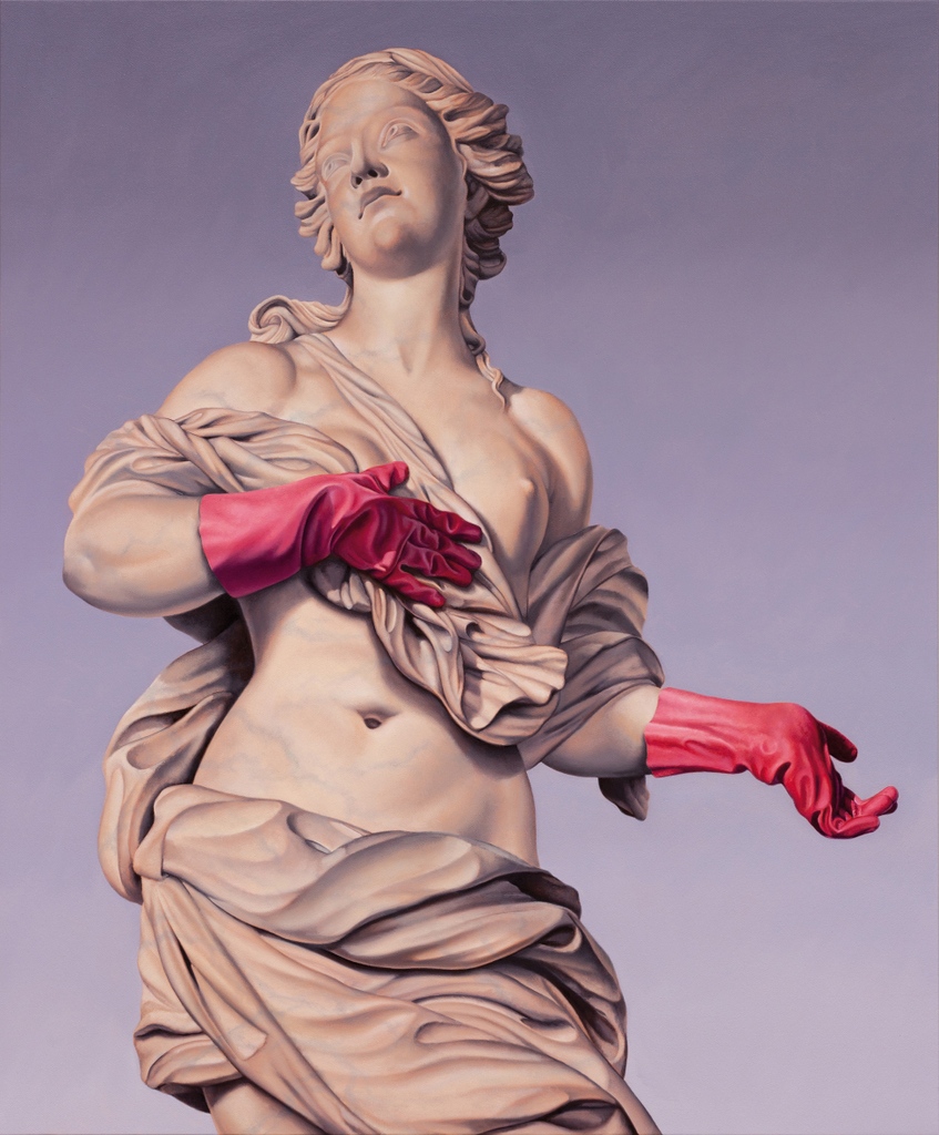 MatthewQuick's tweet image. My current show has now finished, so I'm going to take a break and post a lot less. For the next few weeks I'll show a selection of older pictures. 

This painting is Domestic Goddess⁠