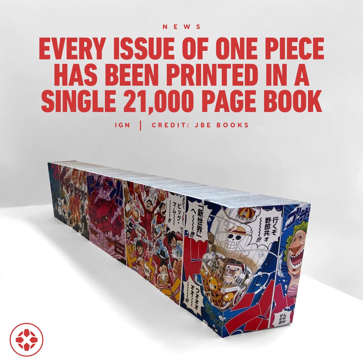 IGN's tweet photo. The book is more of a collectible art piece and not really meant for reading, considering it's nearly three foot long. Only 50 copies of the collection are available and it'll set hardcore One Piece fans back €1,900 (about $1,930). https://t.co/ywr9vdthVd https://t.co/4eT0Li00kK